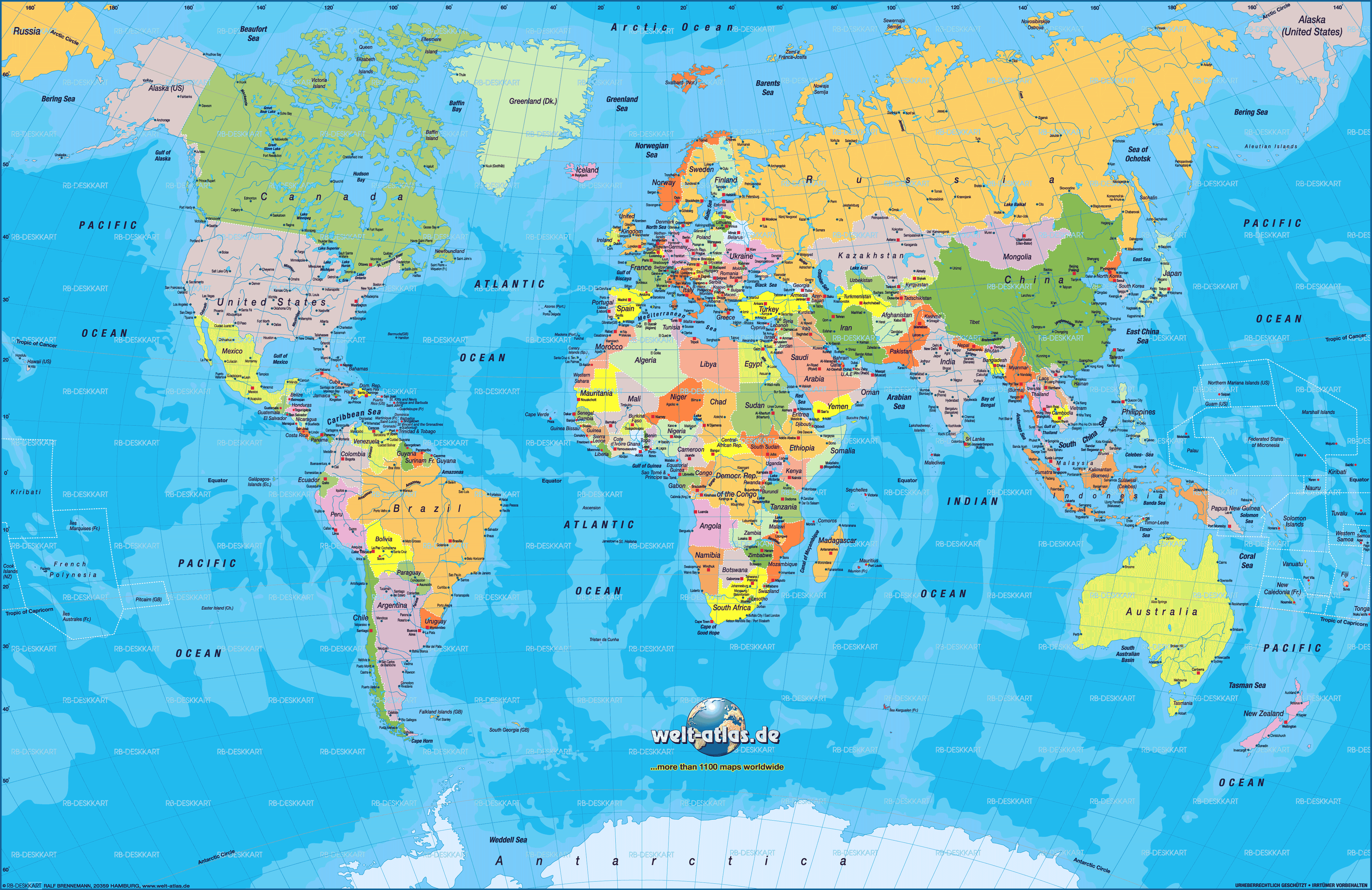 Worldmap Political World Map Welt Atlas De