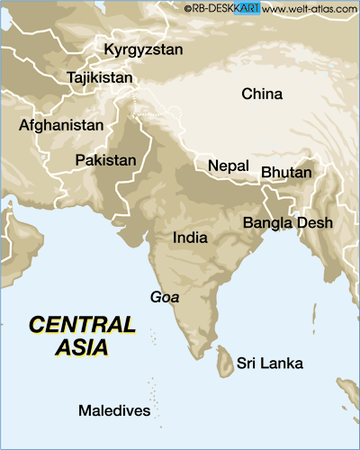 Map of CENTRAL ASIA (Region)