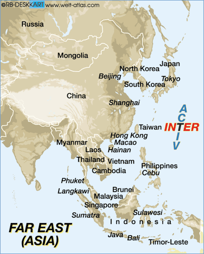 Map of THE FAR EAST (ASIA) (Region)