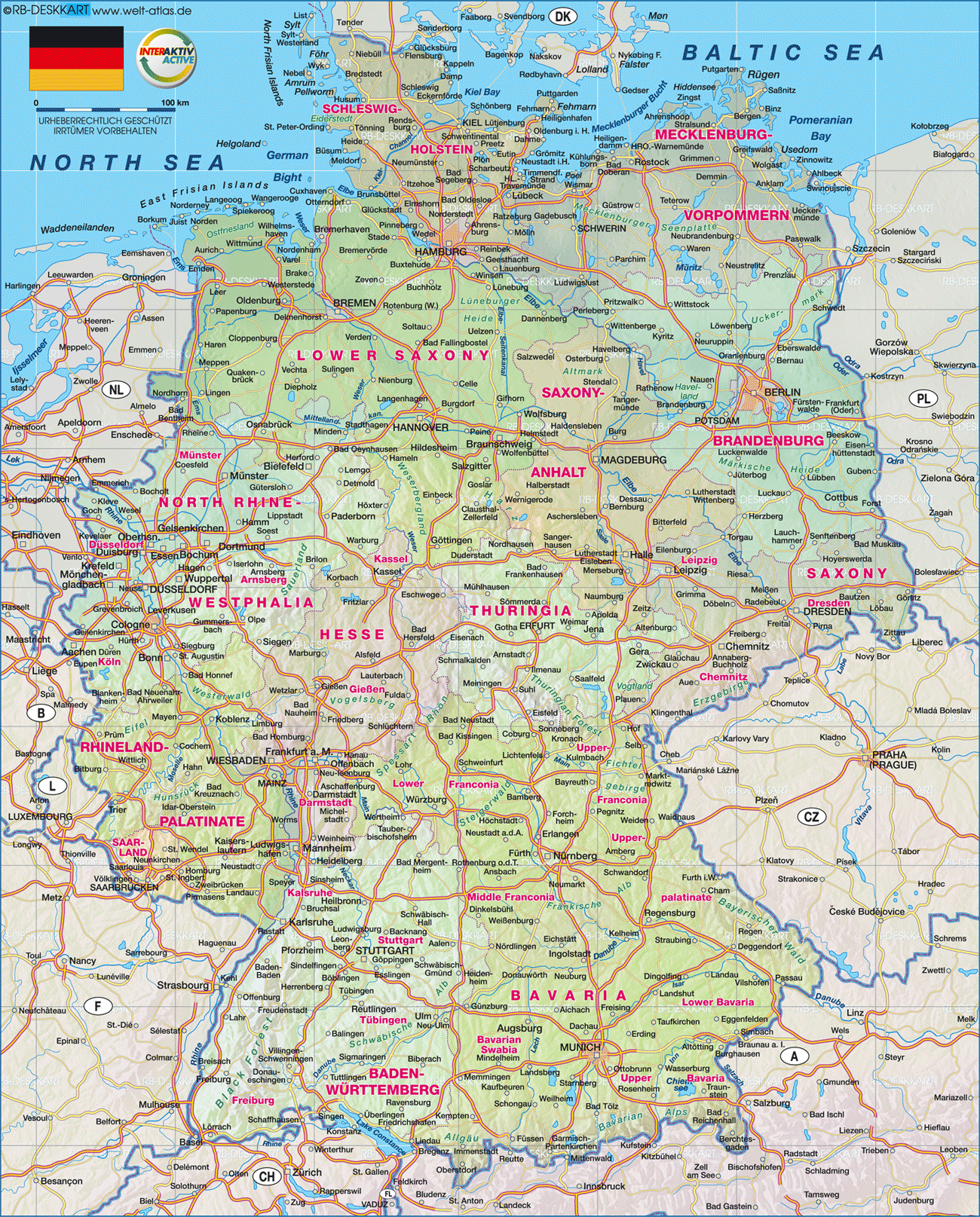 Detailed Map Of Germany
