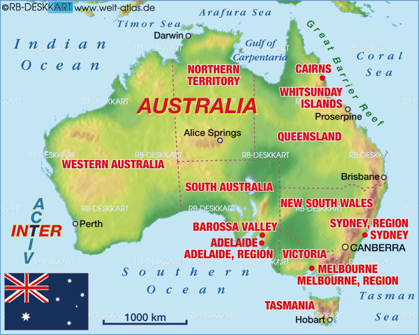 Map of Australia (Country)