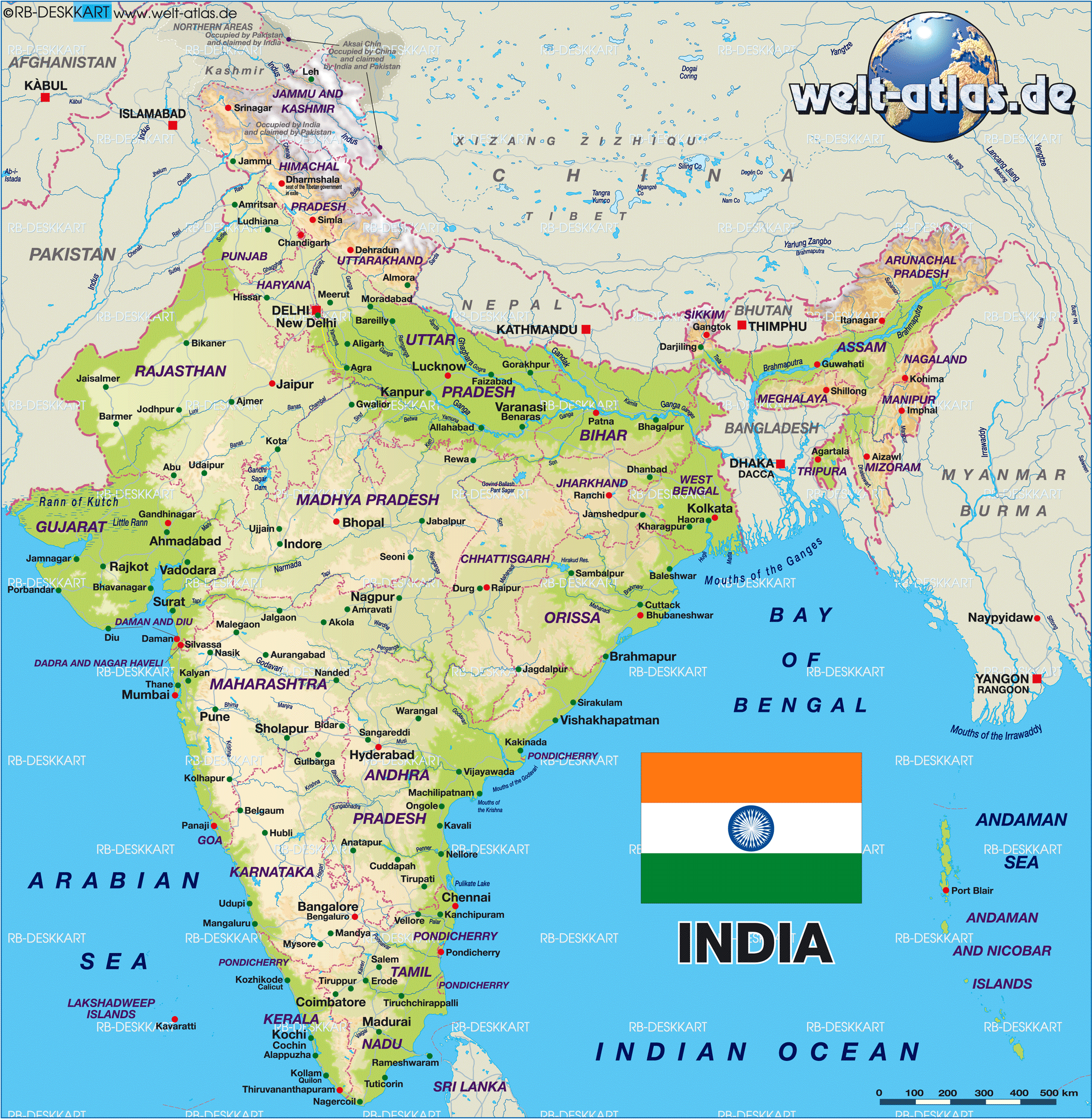 Map of India (Country)