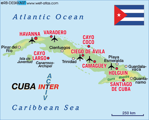 Map of Cuba (Country)