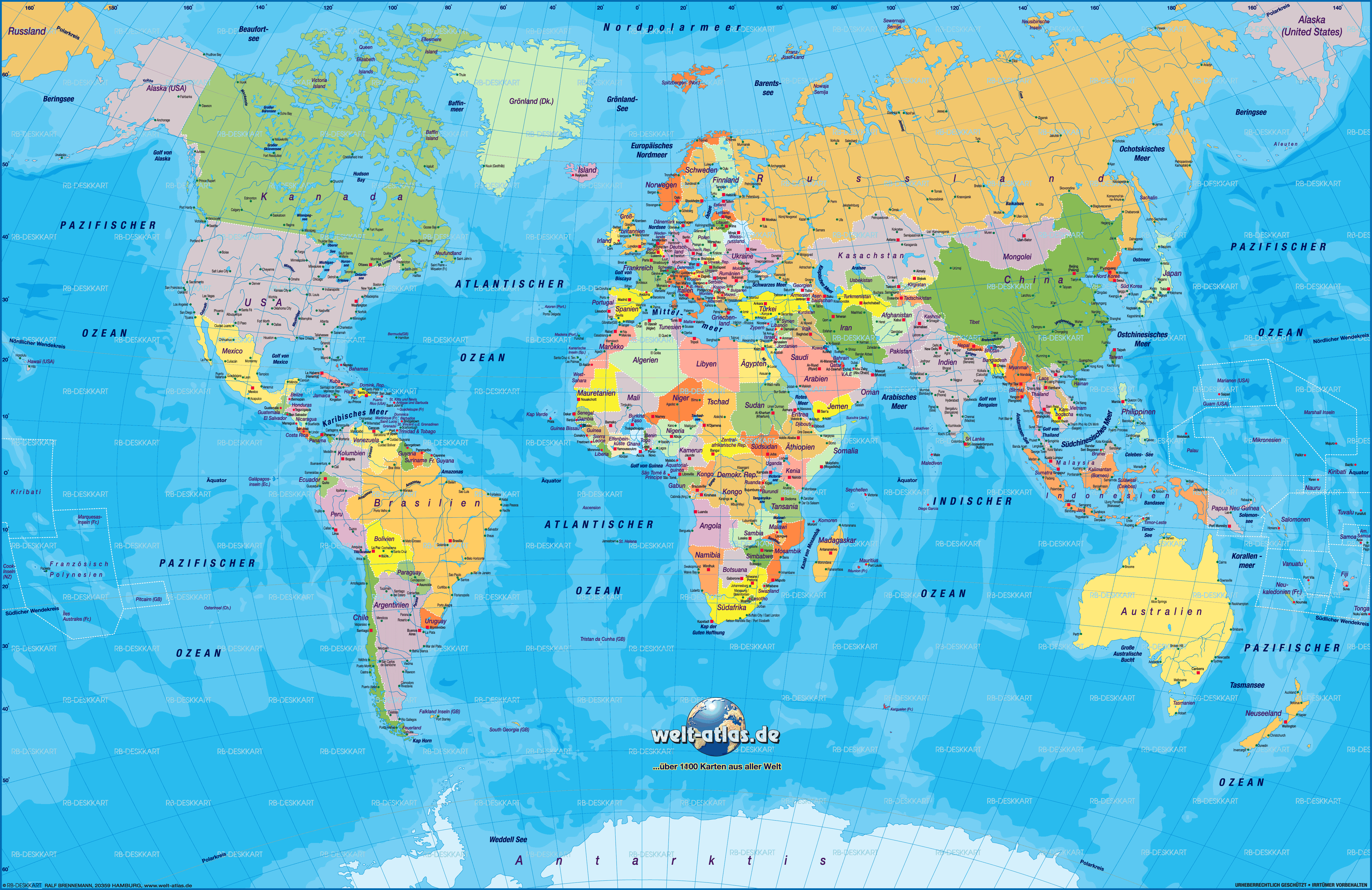 Weltkarte (politisch)