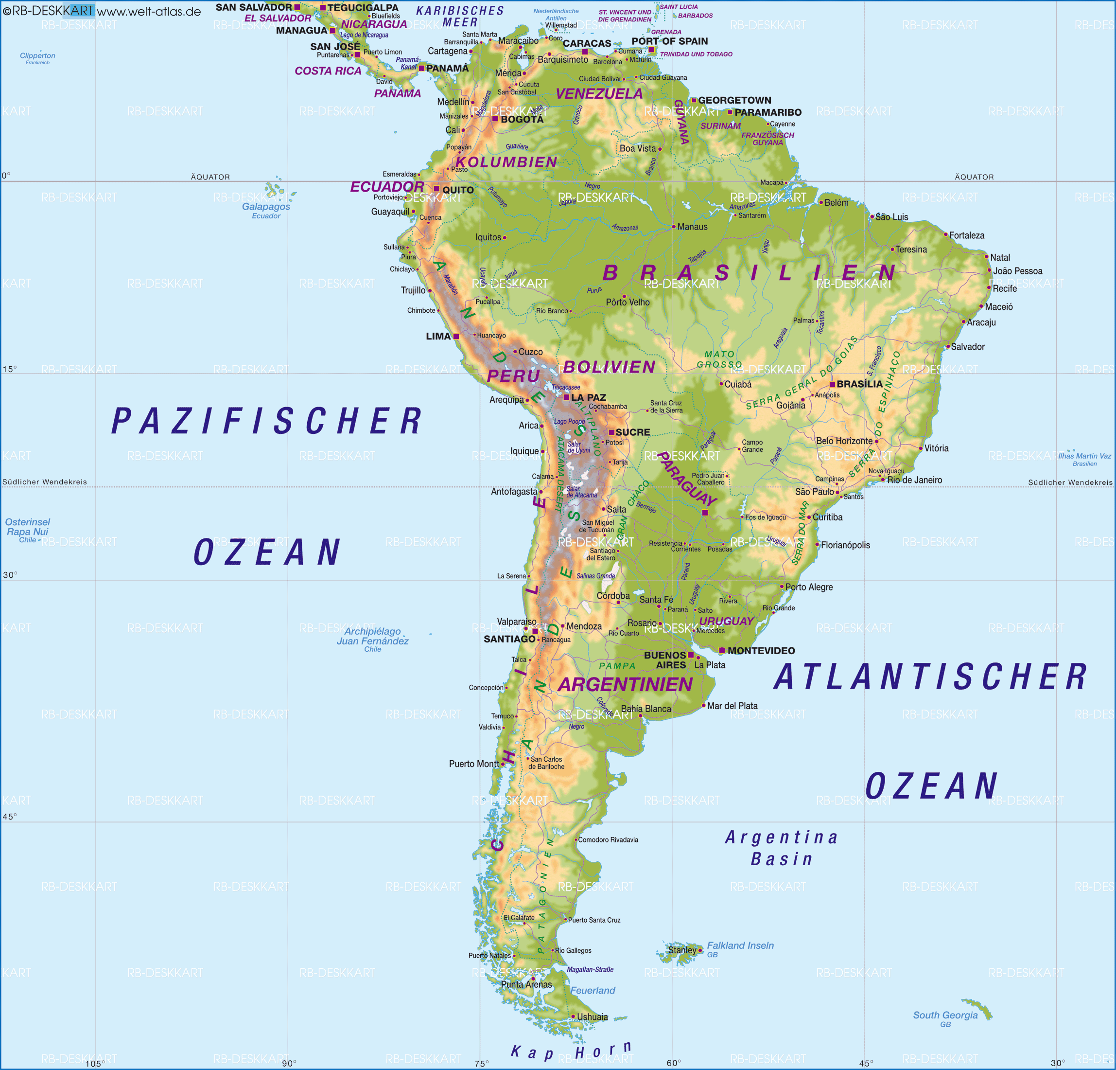 landkarte südamerika Karte Von Sudamerika Ubersichtskarte Regionen Der Welt Welt Atlas De landkarte südamerika