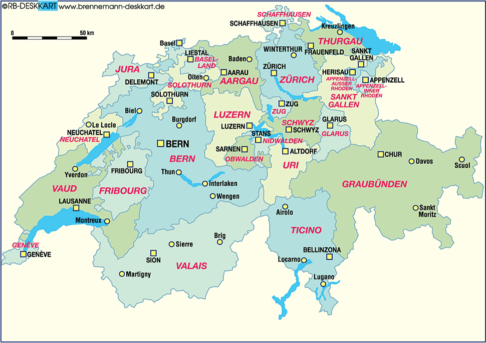 Karte Schweiz | Karte