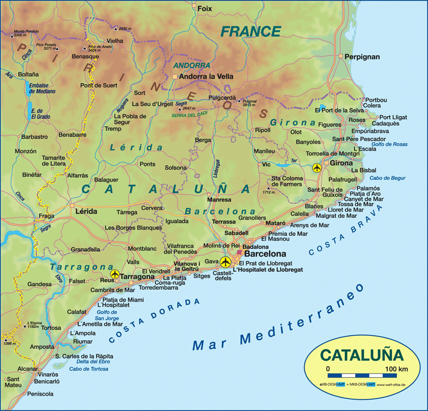 Katalonien Karte