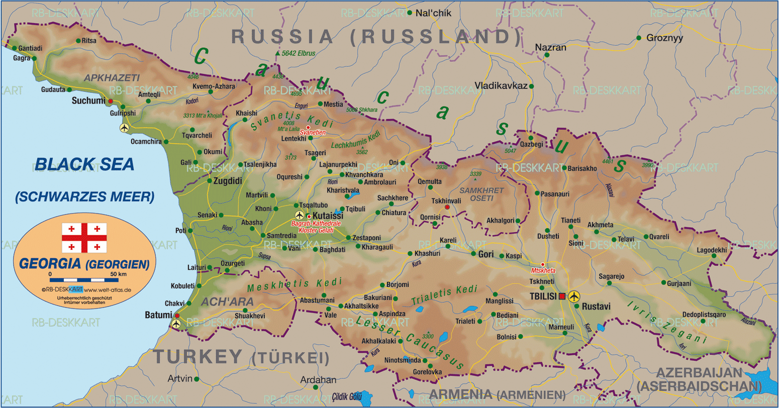 Карта турции грузии и россии