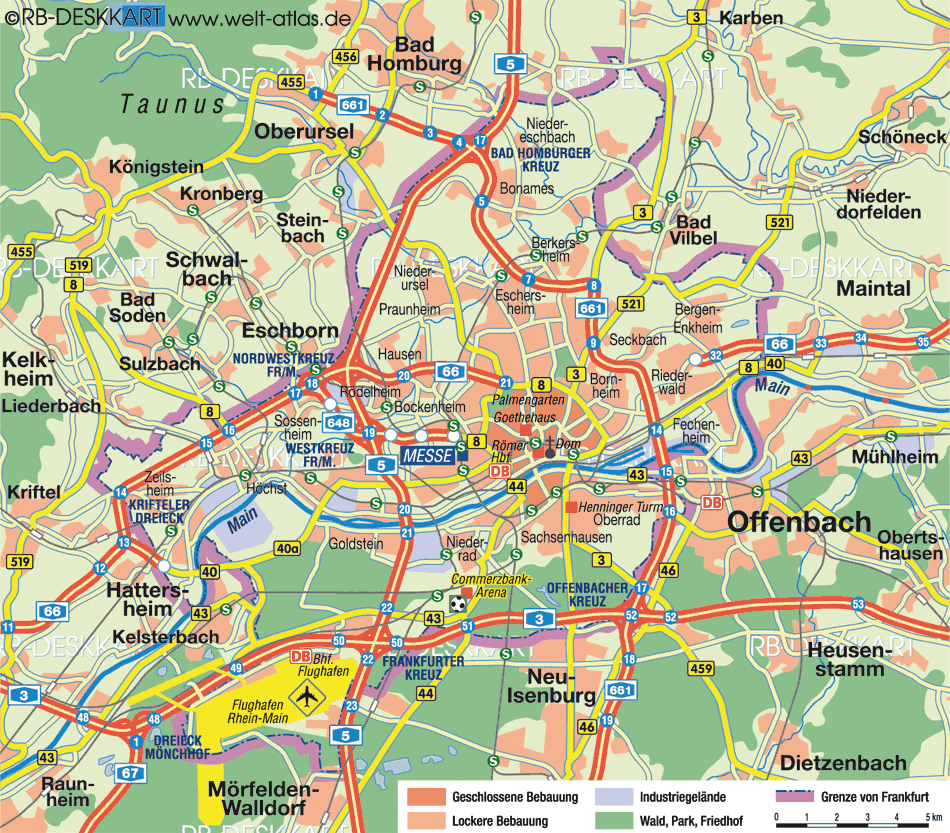 Karte Von Frankfurt