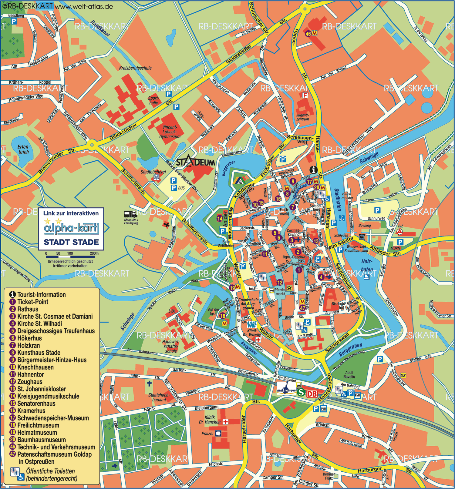 Map of Stade (City in Germany, Lower Saxionia)