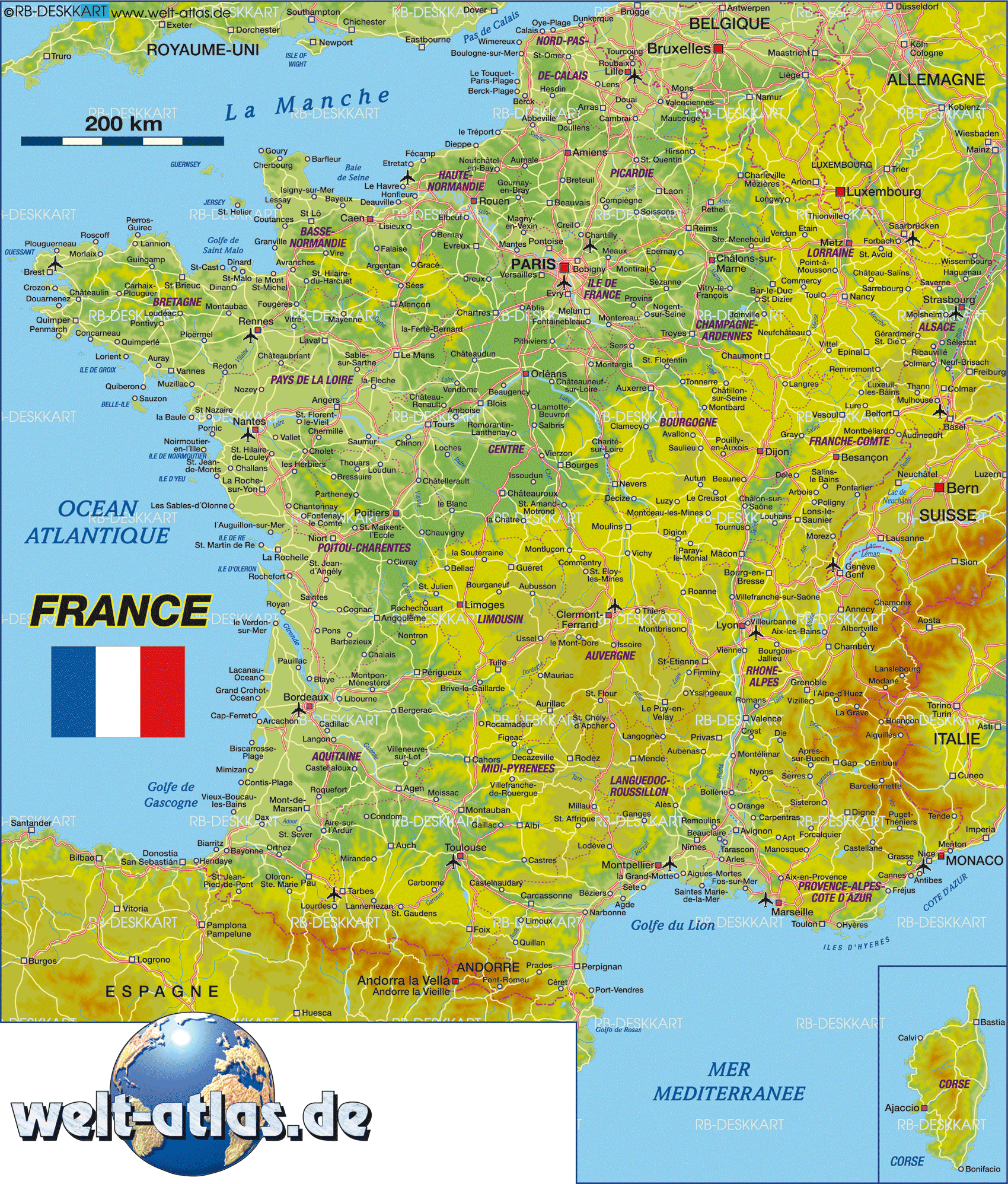 Map of France (Country)