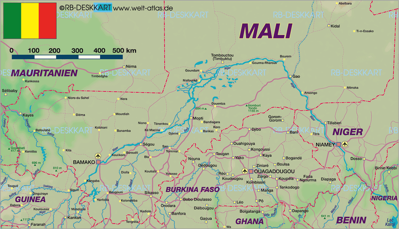 Map of Mali (Country)