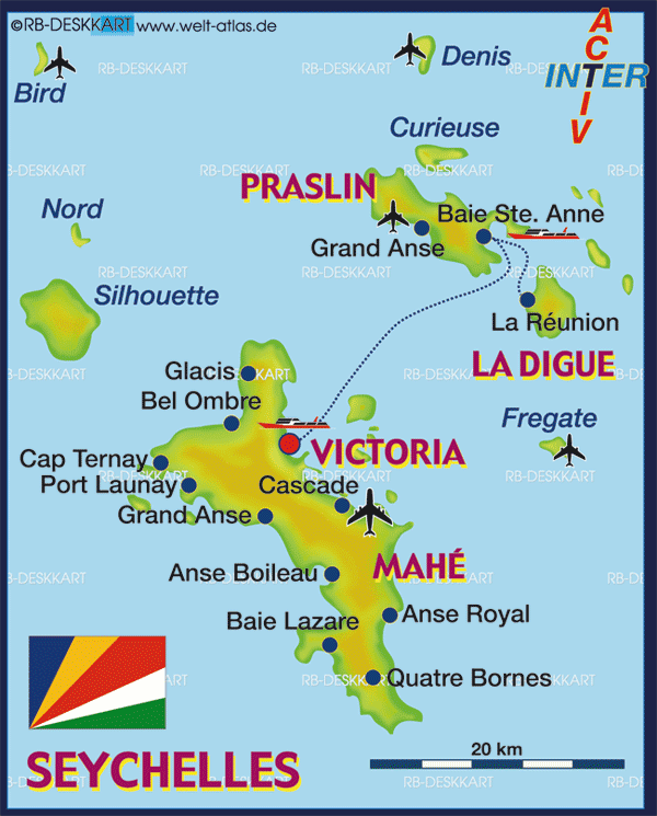 Karte von Seychellen (Land / Staat)