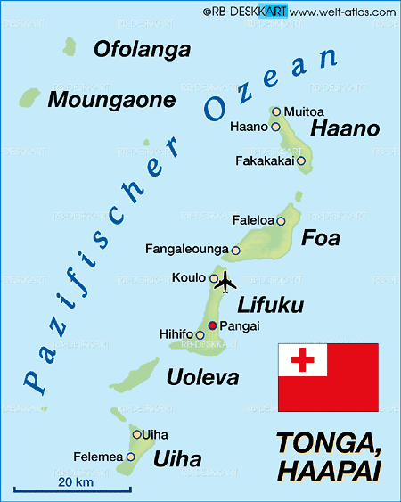 Map of Haapai (Region in Tonga)