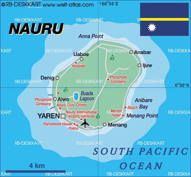 Karte von Nauru (Land / Staat)