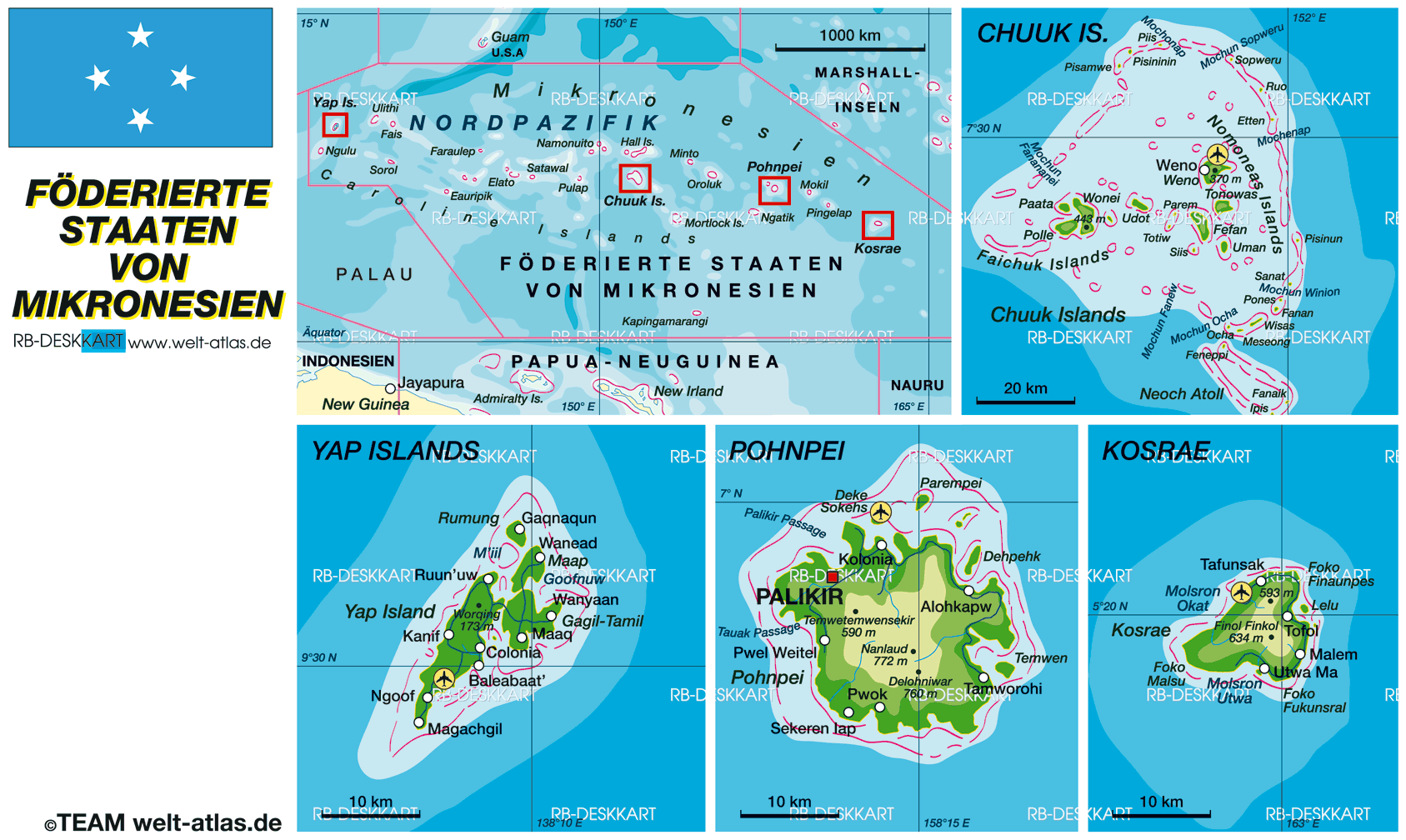 Map of Micronesia (Country)