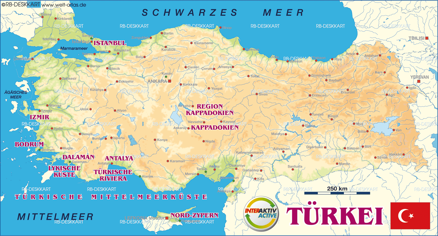 Map of Turkey (Country)