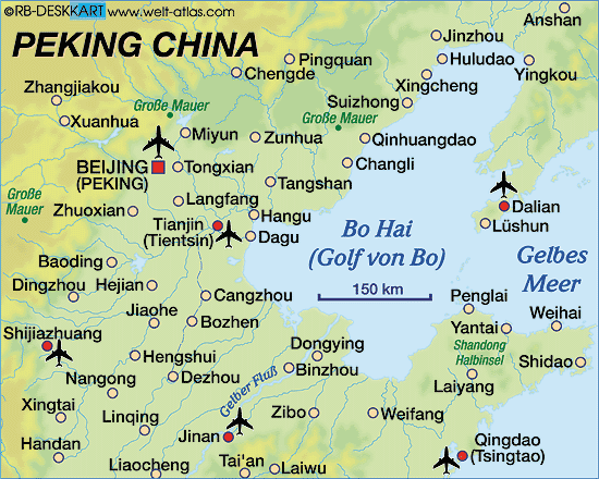 Map of Beijing (Region in China)