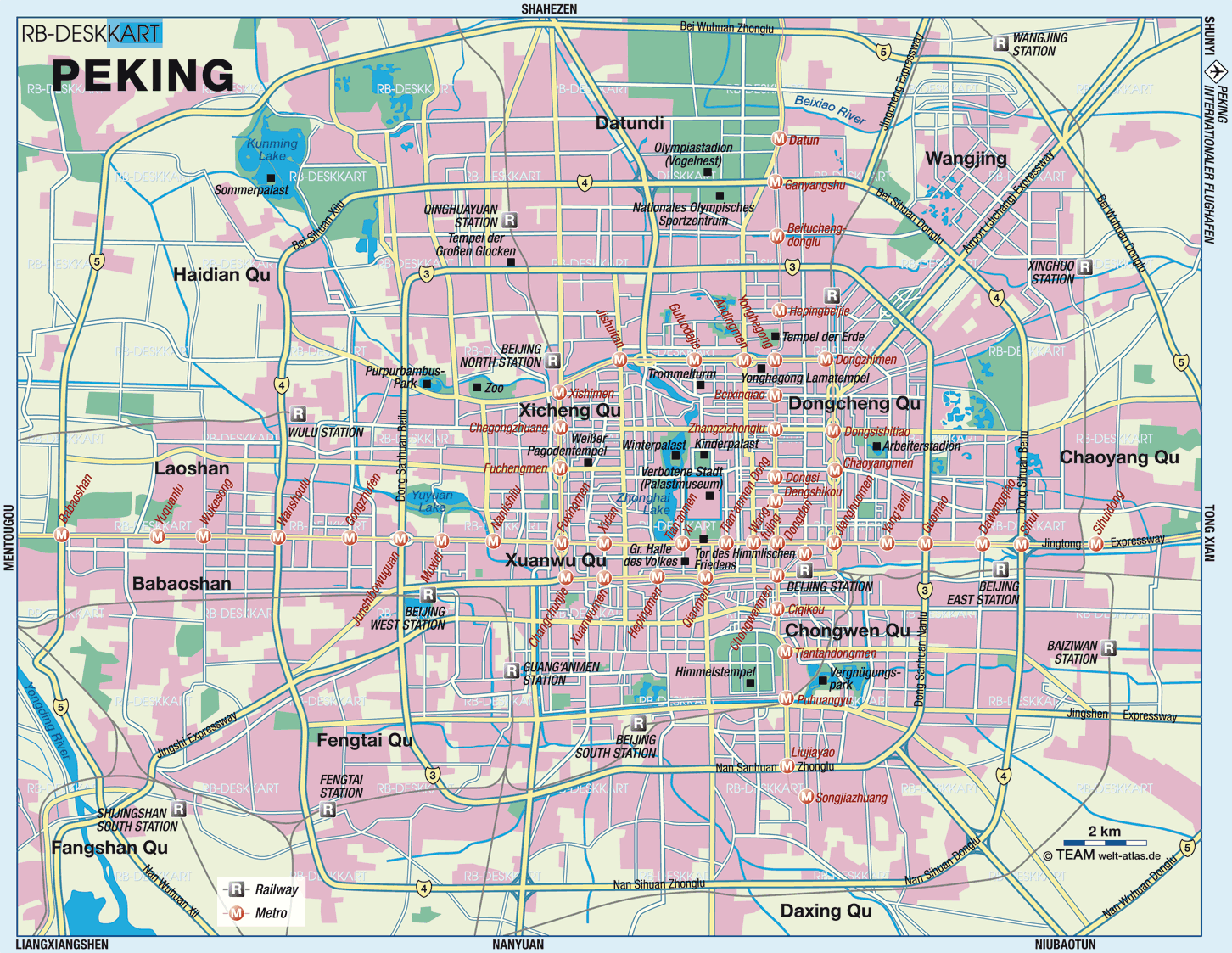 Karte von Peking (Stadt in China)