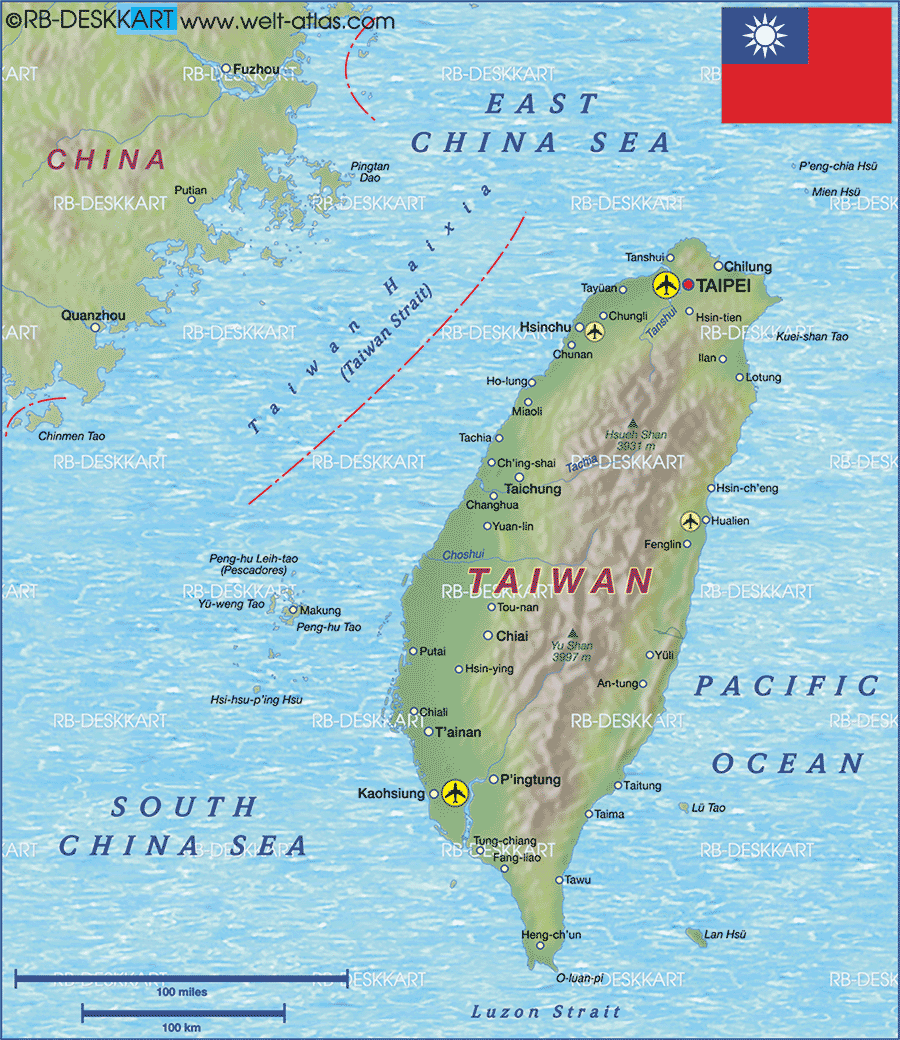 Map of Taiwan (Country)