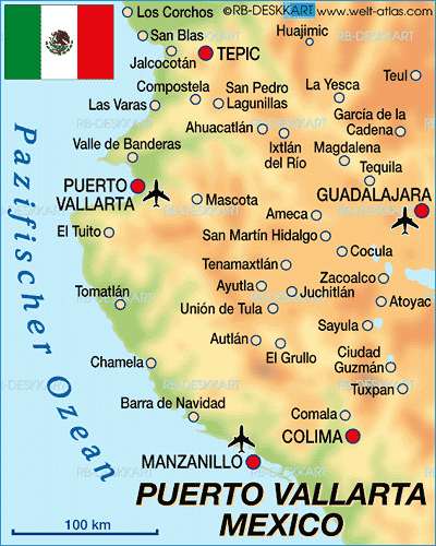 Map of Puerto Vallarta (Region in Mexico)