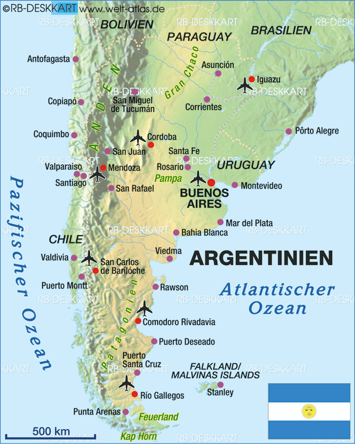 Map of Argentina (Country)