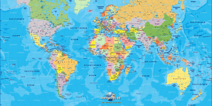 Worldmap (political world map) | Welt-Atlas.de