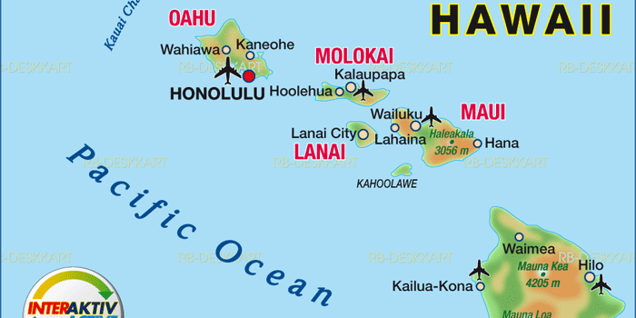 Map Of Hawaiian Islands Region In United States Welt Atlas De