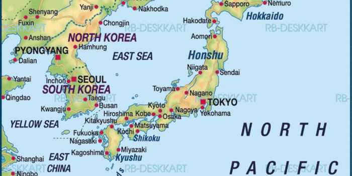  Karte  von Japan  Land Staat Welt Atlas de