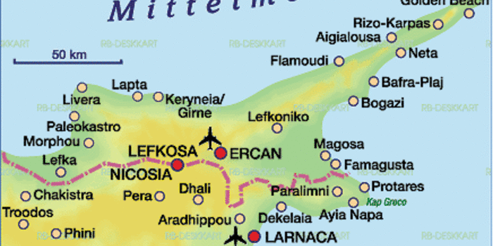Karte von Nord-Zypern (Region in (Türkei)) | Welt-Atlas.de