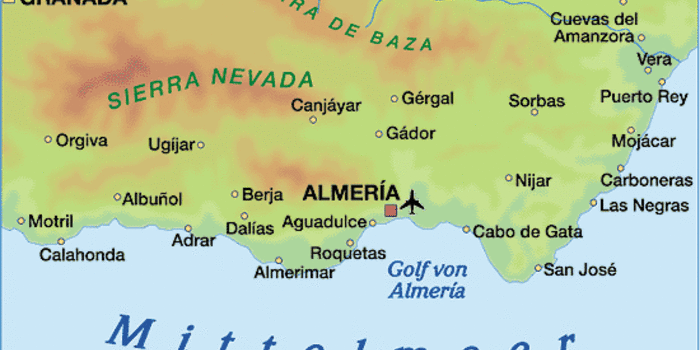 Karte Von Costa De Almeria Region In Spanien Welt Atlasde