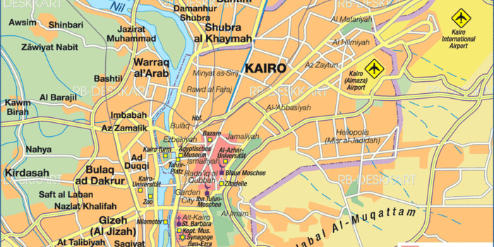 Karte Von Kairo Stadt In Agypten Welt Atlas De