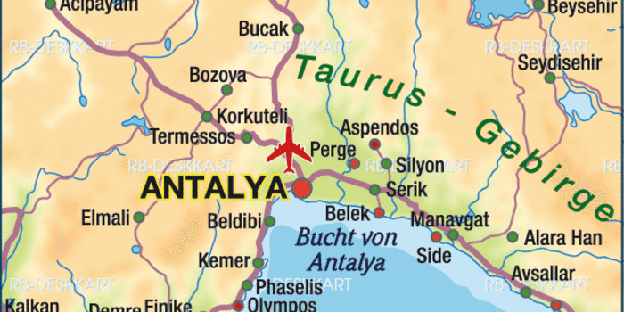 Karte von Antalya (Region in Türkei) | Welt-Atlas.de
