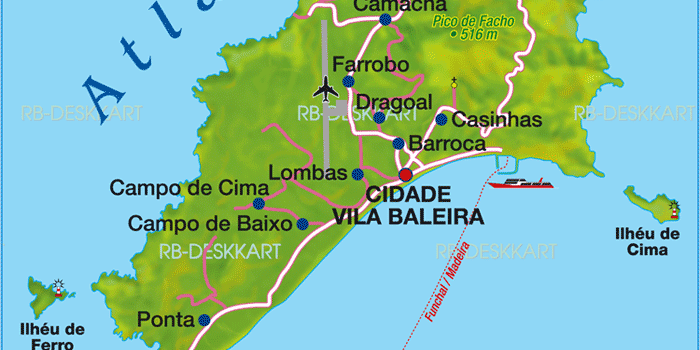 Kaart Porto Santo - Vogels
