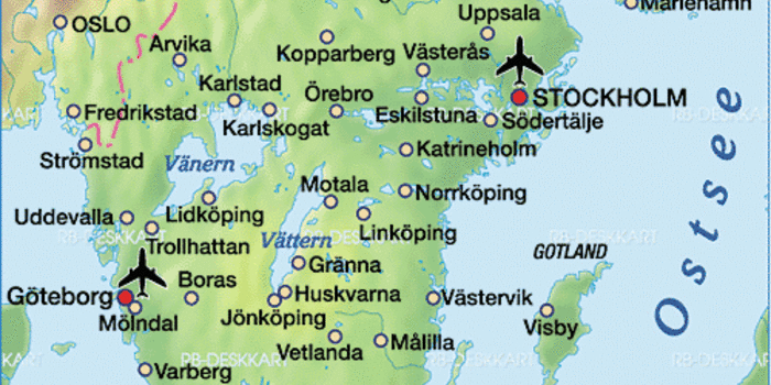 Karte von Schweden-Süd (Region in Schweden) | Welt-Atlas.de