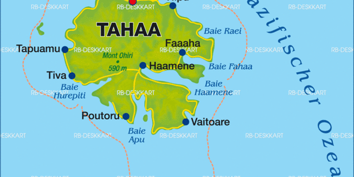 Karte Von Tahaa Insel In Franzosisch Polynesien Welt Atlas De