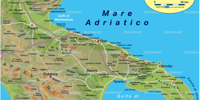 landkarte italien apulien Karte Von Apulien Bundesland Provinz In Italien Welt Atlas De landkarte italien apulien
