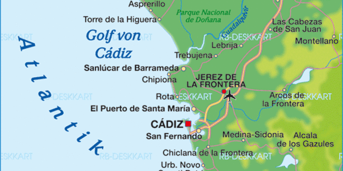 Karte von Costa de la Luz (Region in Spanien) | Welt-Atlas.de