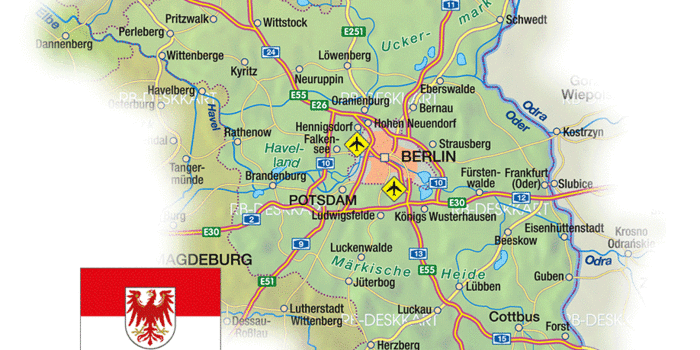 karte brandenburg und umgebung Karte Von Brandenburg Bundesland Provinz In Deutschland Welt Atlas De karte brandenburg und umgebung