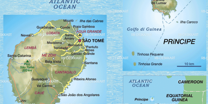 Karte von Sao Tomé und Principe (Land / Staat) | Welt-Atlas.de