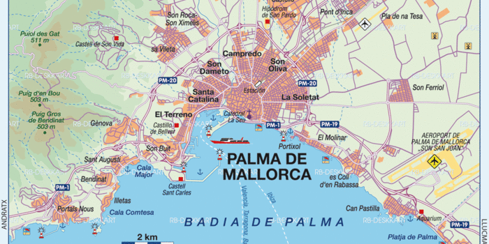 Karte von Palma de Mallorca, Region (Region in Spanien) | Welt-Atlas.de