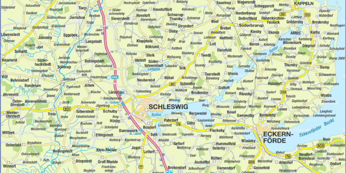 Map of Schleswig, region (Region in Germany Schleswig-Holstein) | Welt