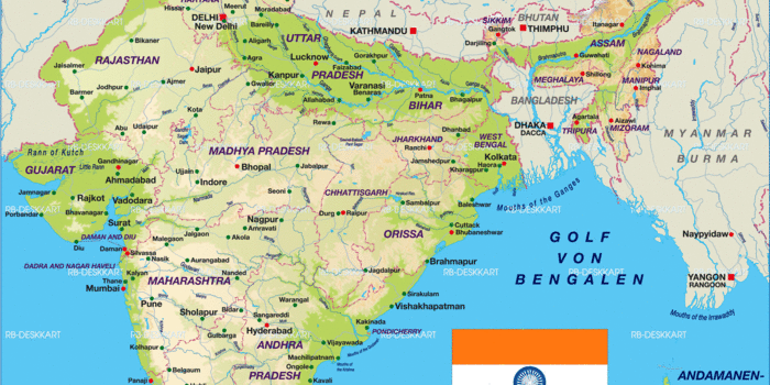 Karte von Indien (Land / Staat) | Welt-Atlas.de