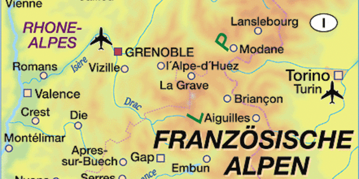 Karte von Französische Alpen (Region in Frankreich) | Welt-Atlas.de