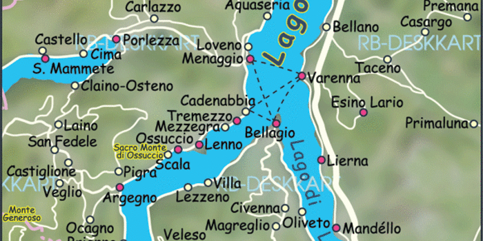 Map of Lake Como (Region in Italy) | Welt-Atlas.de