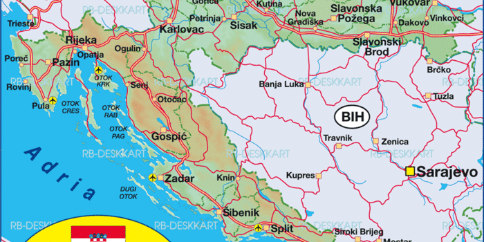 kroatien auf der karte Karte Von Kroatien Land Staat Welt Atlas De kroatien auf der karte