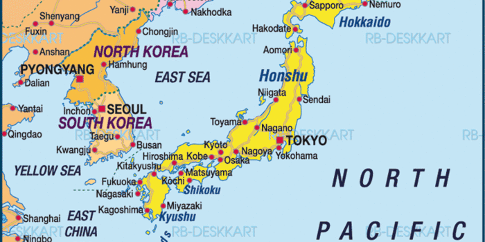 Map of Japan politically Country Welt Atlas de