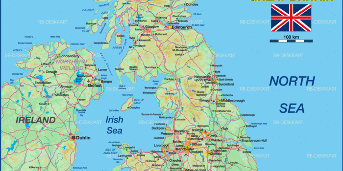 Karte von Großbritannien (Land / Staat) | Welt-Atlas.de