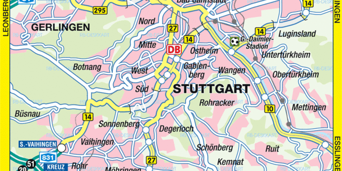 Karte von Stuttgart (Stadt in Deutschland, Baden-Württemberg) | Welt