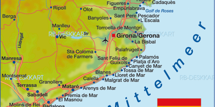 Karte von Costa Brava (Region in Spanien) | Welt-Atlas.de